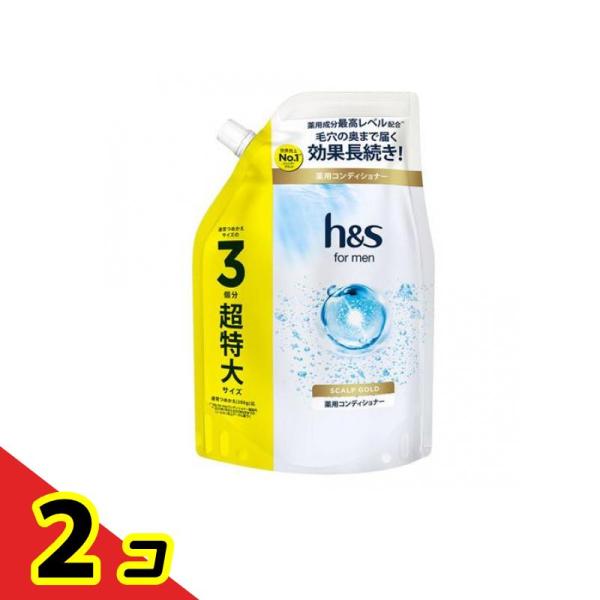 h&amp;s for men スカルプゴールド 薬用コンディショナー 詰め替え用 超特大サイズ 900g ...