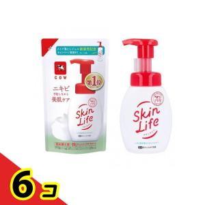 スキンライフ 薬用泡のふんわり洗顔詰替用 140mL＆ポンプ本体 160mL 6個セット