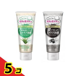 エブリッシュ アロエスクラブ洗顔＆炭スクラブ洗顔 135g 5個セット