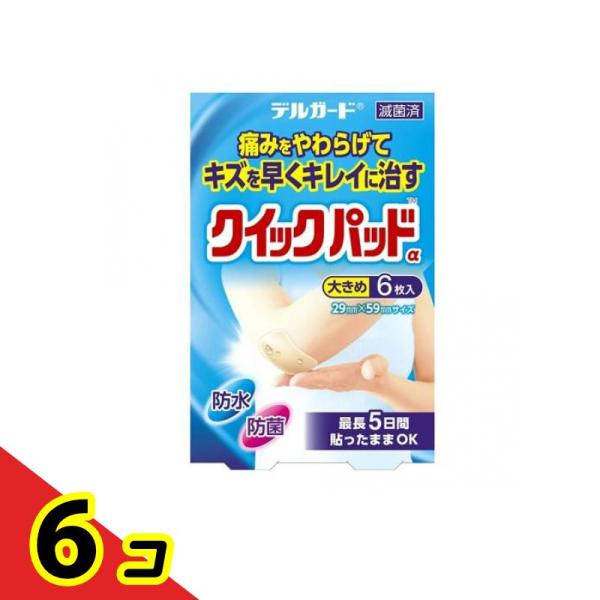 デルガード クイックパッドα 大きめ 29×59mm 6枚入  6個セット