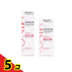 ミノンアミノモイスト ジェントルウォッシュホイップ 泡洗顔料 ポンプ本体 150mL &モイストクリーミィウォッシュ 洗顔料 100g 5個セット