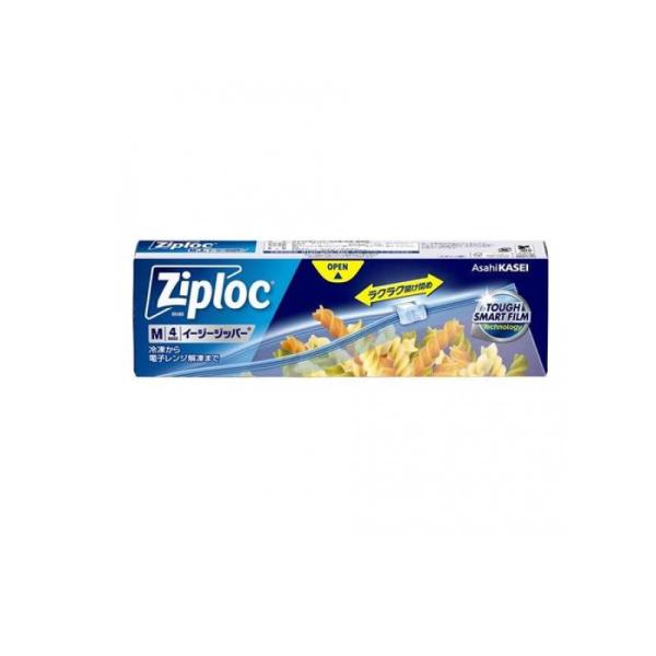 Ziploc ジップロック イージージッパー Mサイズ 4枚入  (1個)
