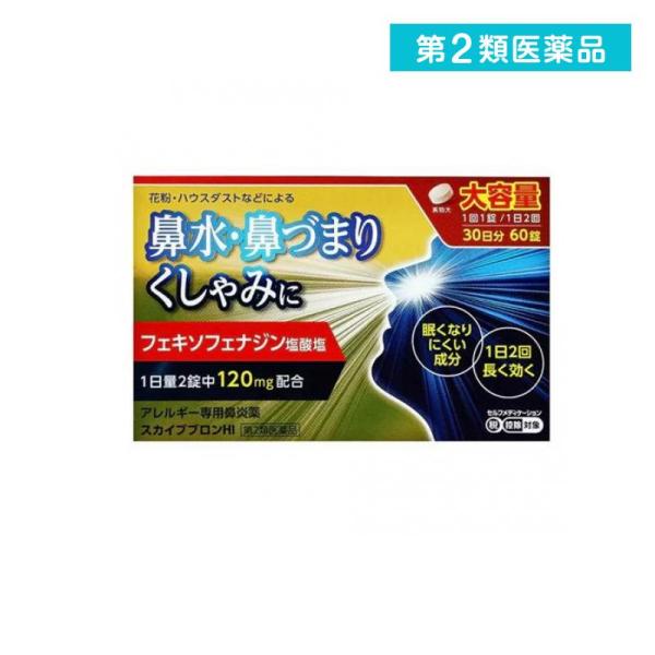 第２類医薬品 スカイブ ブロンHI 60錠 花粉症 アレルギー性鼻炎 鼻水 鼻づまり  (1個)