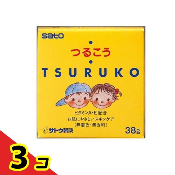 スキンケア クリーム 肌荒れ 赤ちゃん 乾燥 佐藤製薬 つるこう 38g 3個セット 