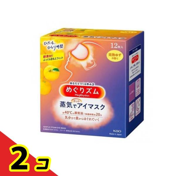 めぐりズム 蒸気でホットアイマスク 完熟ゆずの香り 12枚  2個セット