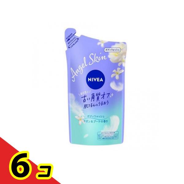 ニベア エンジェルスキン ボディウォッシュ サボン&amp;ブーケの香り 360mL (詰め替え用)  6個...