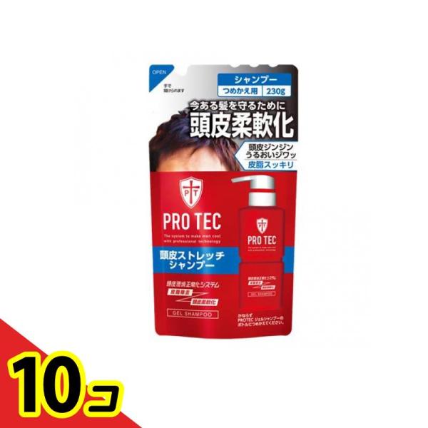 PRO TEC(プロテク) 頭皮ストレッチシャンプー 230g (詰め替え用)  10個セット