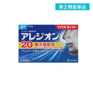 第２類医薬品アレジオン20 6錠 アレルギー性鼻炎 鼻みず 鼻づまり くしゃみ  (1個)｜tsuhan-okusuri