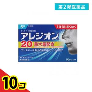 第２類医薬品アレジオン20 6錠 アレルギー性鼻炎 鼻みず 鼻づまり くしゃみ  10個セット｜tsuhan-okusuri