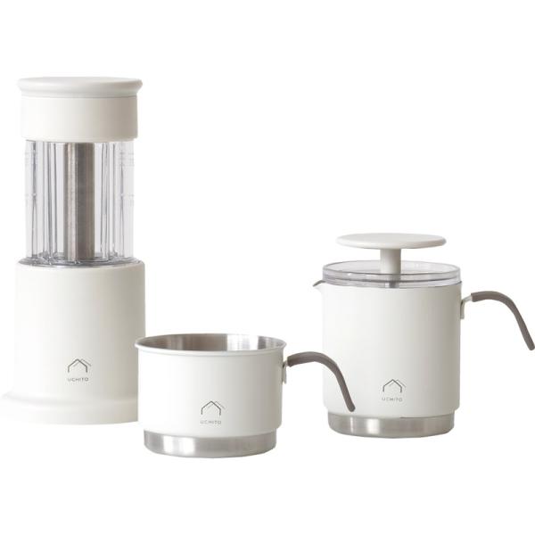 UCHITO カフェラテキット XUCAS12 ポータブルエスプレッソメーカー 手動ポンプ ミルクフ...