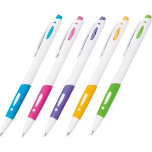 ボールペン 単品 スリムボールペン ノベルティ 販促品 名入れ対応 ラバーグリップ 滑り止め 黒インク 事務用品 記念品 SC-1501