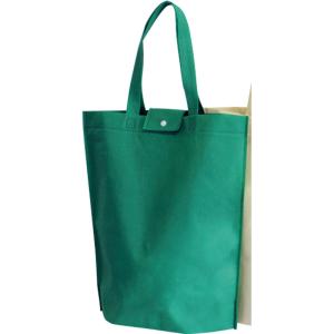 ｎｅｗ エコ・トートバッグ グリーン E2583 不織布バッグ 折りたたみ収納 軽量 大容量 レジバッグ サブバッグ 買い物バッグ コンパクト 単品販売