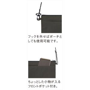 テントクロス 撥水 サコッシュ ブラック ショ...の詳細画像1