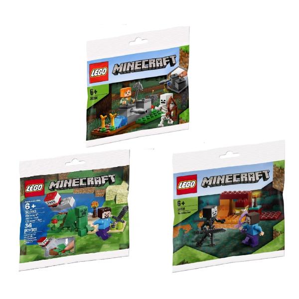 レゴ マインクラフト スティーブとクリーパー＆アレックスとスケルトン＆スティーブとウィザースケルトン...