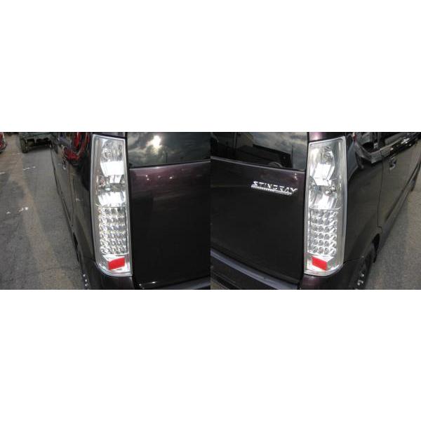 ワゴンR スティングレー MH22S HANABI 外品LED テールライト 左右セット LED点灯...