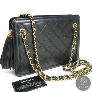 CHANEL◇03-04/ショルダーバッグ_チョコバー_ラムスキン_BLK/羊革/BLK