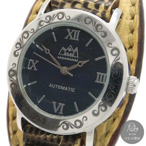 SAAD / 自動巻腕時計/アナログ/レザー/黒/茶色 SAAD◇自動巻腕時計/アナログ/レザー/黒/茶色 : セカンドストリート