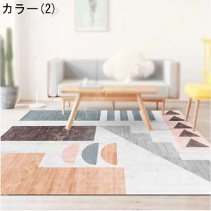 幾何学 かーぺっと ラグ 洗える ラグマット ...の詳細画像2