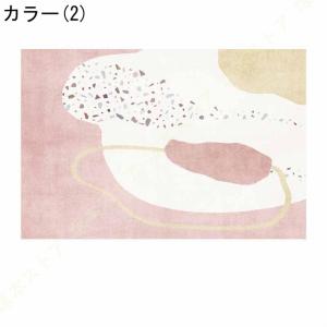 ラグ ラグマット おしゃれ ストライプ柄 緑 ...の詳細画像2