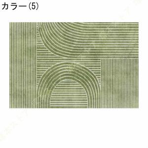 ラグ ラグマット おしゃれ ストライプ柄 緑 ...の詳細画像5