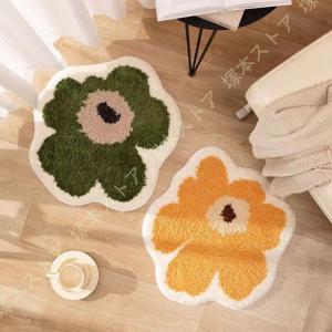 モダン - 速乾 ラグ 円形 花柄 ピンク 春夏...の商品画像