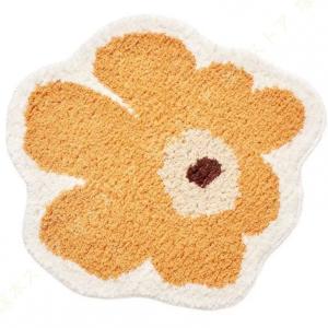 モダン - 速乾 ラグ 円形 花柄 ピンク 春...の詳細画像3