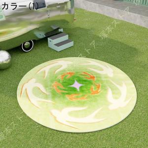円形マット ラグマット 円形 カーペット 洗え...の詳細画像1