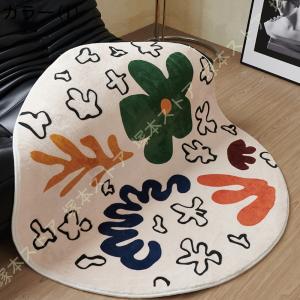 モダン 花柄 ラグマット 円形 北欧 カーペッ...の詳細画像1