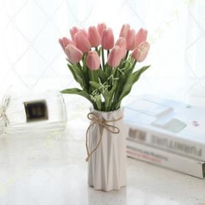 チューリップ 造花 枯れない花 人工観葉植物 リアルタッチ シャンパン チューリップ ブーケ 結婚式 オフィス ホーム キッチン デコレーション チューリップ