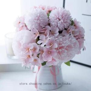 ins風 造花 花瓶付き フェイクフラワーアレ...の詳細画像5