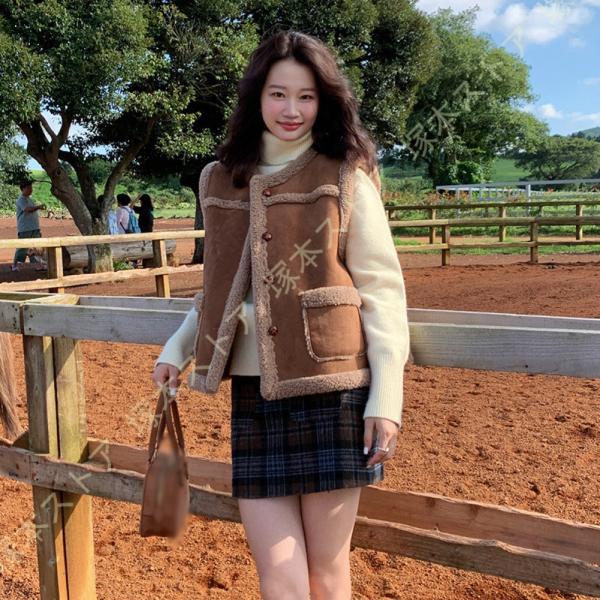 ベスト レディース ボアベスト ロング ボアブルゾン ボアジャケット ノーカラーベスト 防寒 保温 ...