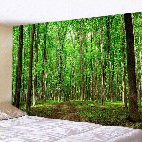 タペストリー 壁掛け 風景 梦幻自然 木漏れ日の森 撮影用 背景 間仕切りカーテン おしゃれ インテ...