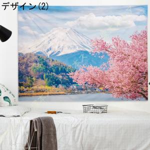 富士山タペストリー 壁掛け 紅葉 湖風景 イン...の詳細画像2