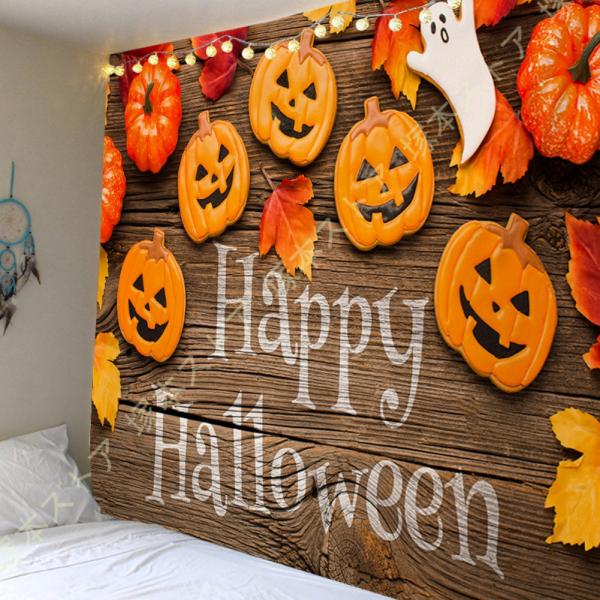 ハロウィンのタペストリー 壁掛け 寝室 リビングルーム用 恐ろしいファンタジー カボチャ キャッスル...