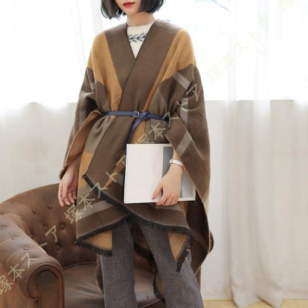 マフラー レディース ストール ウールリバーシブル レディースファッション 両面使える バイカラー ...