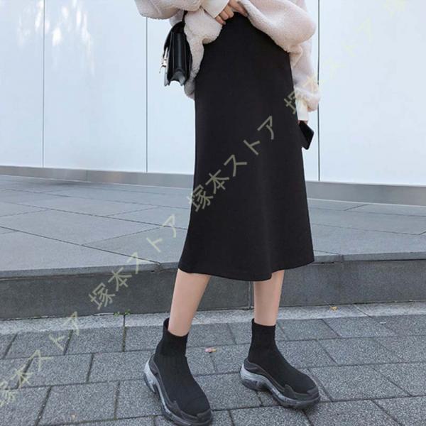 ロング丈 スカート きれいめ 美脚 オフィス カジュアル レディース 春 秋 冬 タイトスカート ハ...