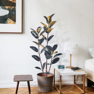 フェイクグリーン ゴムの木 大型 大きい 観葉植物 フェイクリアル お手入れ不要 人工観葉植物 和風 造花 かわいい オフィス 和室 おしゃれ インテリア カフェ