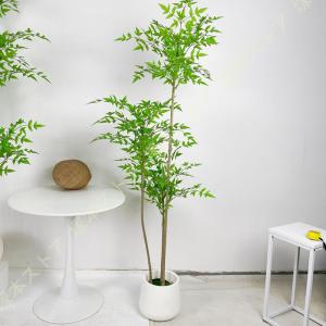 人工観葉植物 常緑樹 大型 竹 バンブー ナンテン 多幸の木 リアルな葉っぱ 風水 開運 インテリア 幸福の木 フェイクグリーン 観葉樹 インテリアグリーン