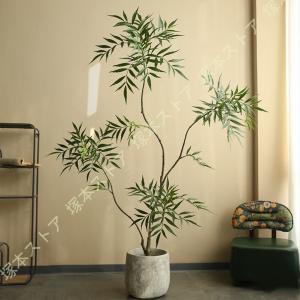 幸福の木 柊南天 バンブー フェイクグリーン 大型 造花 鉢植え 人工観葉植物 幸福の樹 屋外 室内 インテリア 玄関 リビング 事務所 オフィス お祝い