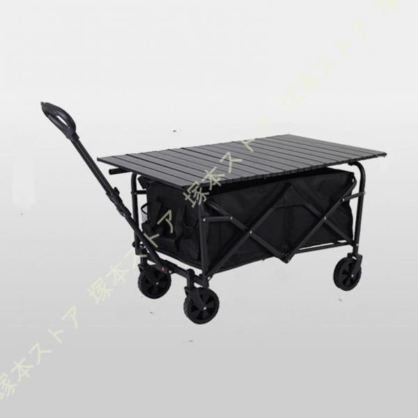 キャリーカート 折りたたみ 4輪 頑丈 耐荷重100kg 大容量 80L タフ ワイドタイヤ 軽量 ...