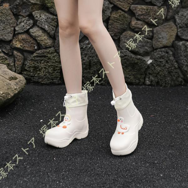 生活防水 晴雨兼用 レインシューズ レディース ショート 軽量 お洒落 おしゃれ 軽い 雨靴 通勤 ...