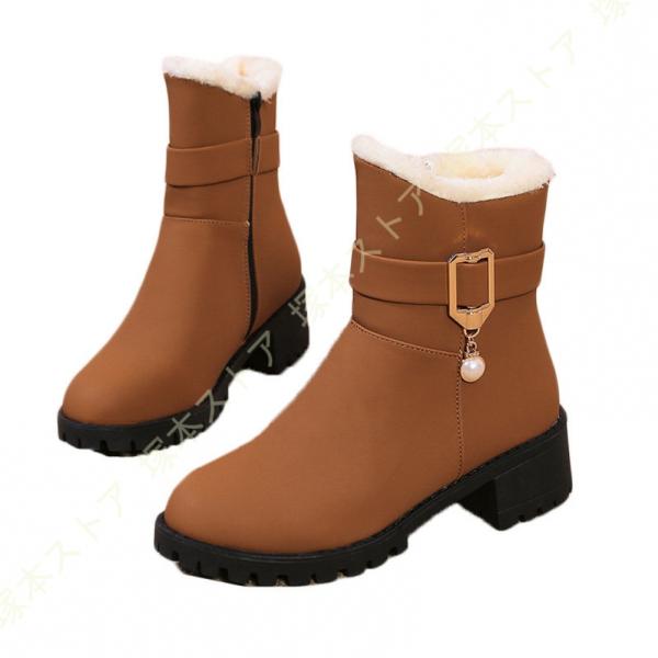 スノーブーツ ムートンブーツ レディース ショート丈 大きいサイズ 編み上げ スウェード レッド 黒...