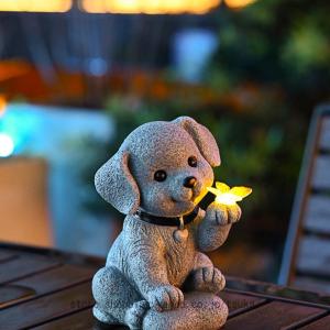 犬の置物 かわいい アニマル雑貨 ソーラーライ...の詳細画像5