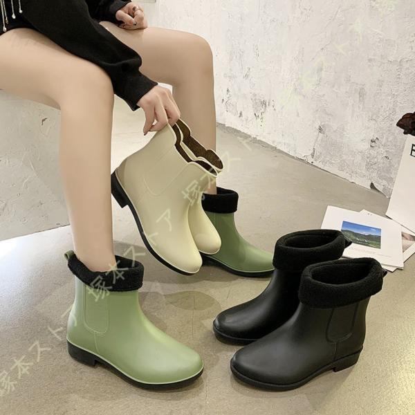 ブーツ レディース 防水 レインブーツ レディース ショート おしゃれ ショートブーツ レディース ...