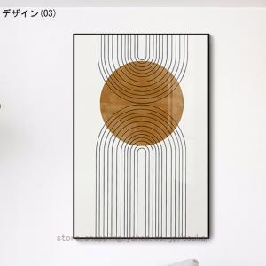 北欧 モダン アートポスター 抽象画 ライン ...の詳細画像3