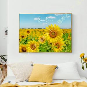 向日葵 アートパネル 1枚 飾り絵 北欧 植物 写真 装飾画 壁掛け アートフレーム モダンボード インテリア 絵画 印刷された 部屋飾り ポスター お風呂 寝室