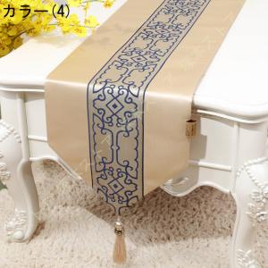 テーブルランナー タッセル付き 花柄 植物 テ...の詳細画像4