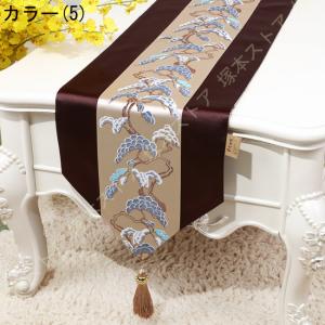 テーブルランナー タッセル付き 花柄 植物 テ...の詳細画像5
