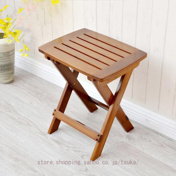 折りたたみスツール スツール 木製 折りたたみ 四角 おりたたみ 玄関 軽量 おしゃれ 北欧 イス ...