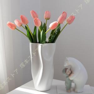 クレイ petiller ペティエ 9Φ20H WHITE 326-306-173 花器 花瓶 陶器